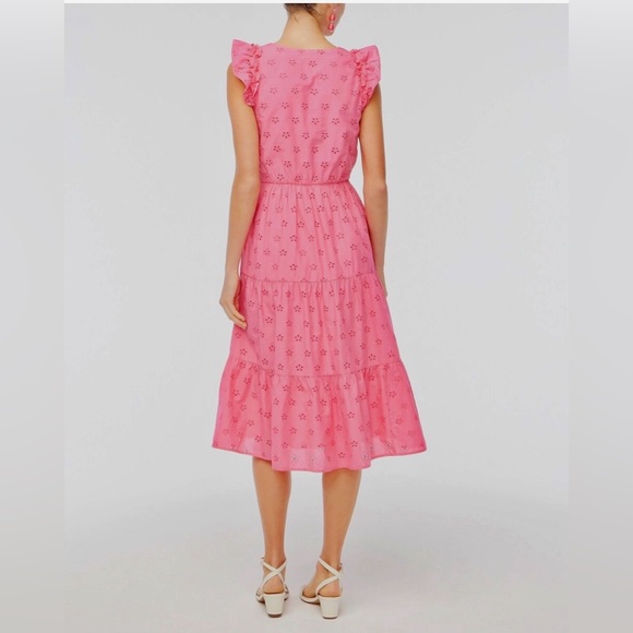 J.Crew Factory Cotton Eyelet Midi Dress In Tropical Azalea Pink
Size 8 - Picture 3 of 12